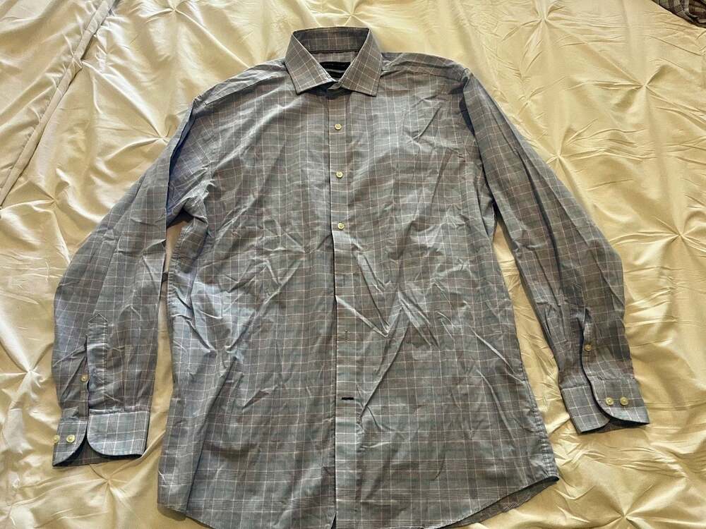 Tommy Hilfiger Shirt Mens L Plaid Blue